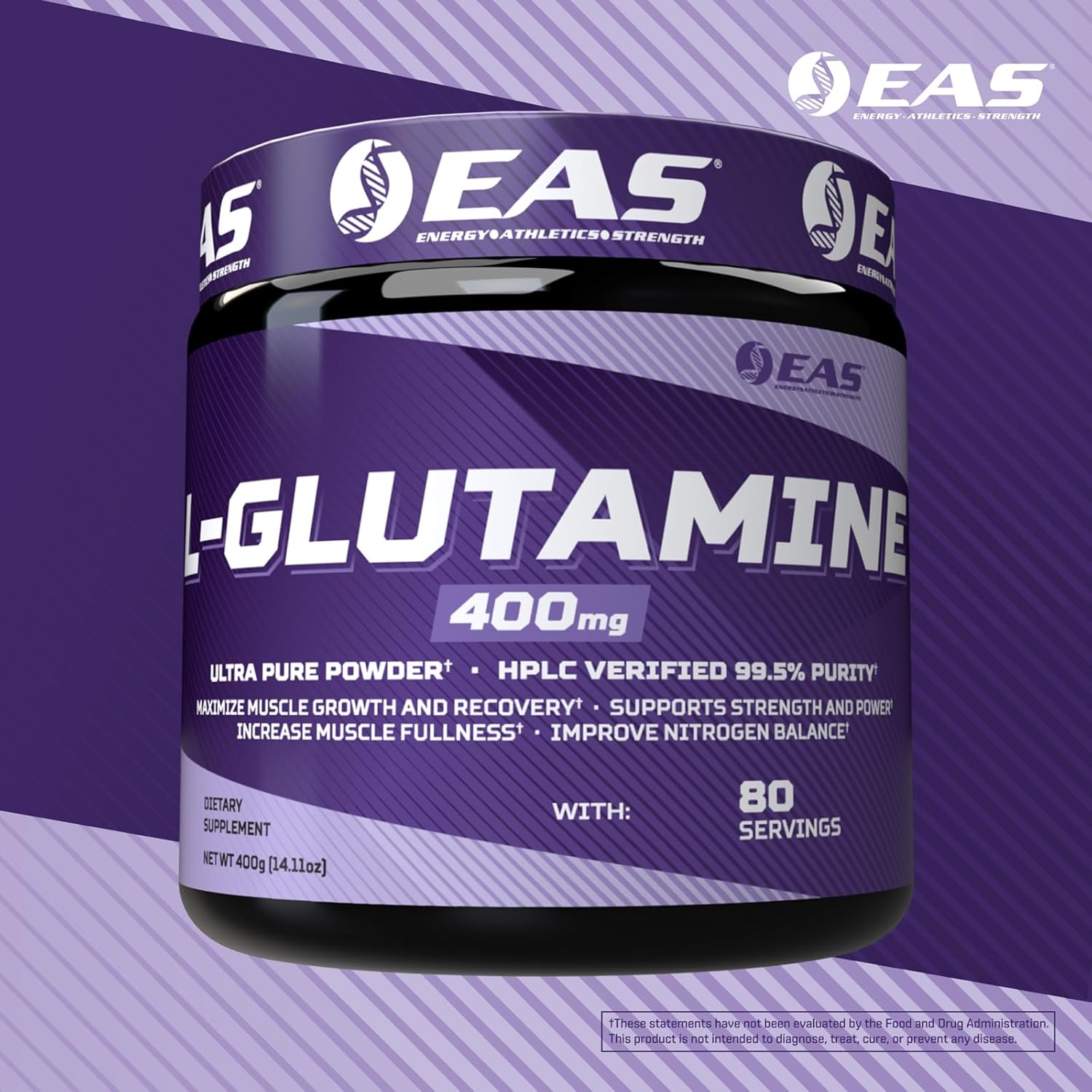 AjiPure Glutamine Powder | 99.5% Purity L-Glutamine for Muscle Growth & Recovery | Enhance Nitrogen Balance | 400mg, 80 Servings (Unflavored)