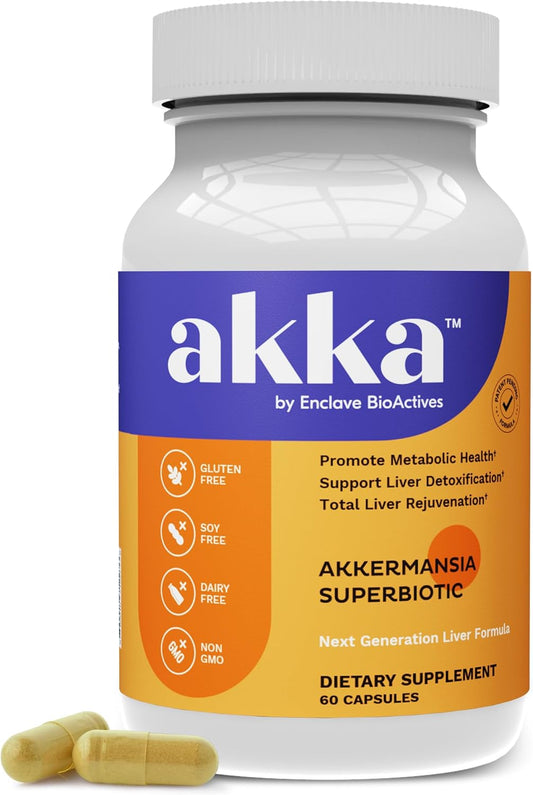 AKKA Premium Liver Cleanse Detox & Repair Superbiotic with Akkermansia: Liver Support Supplement for Vitality, Metabolism, and Immunity