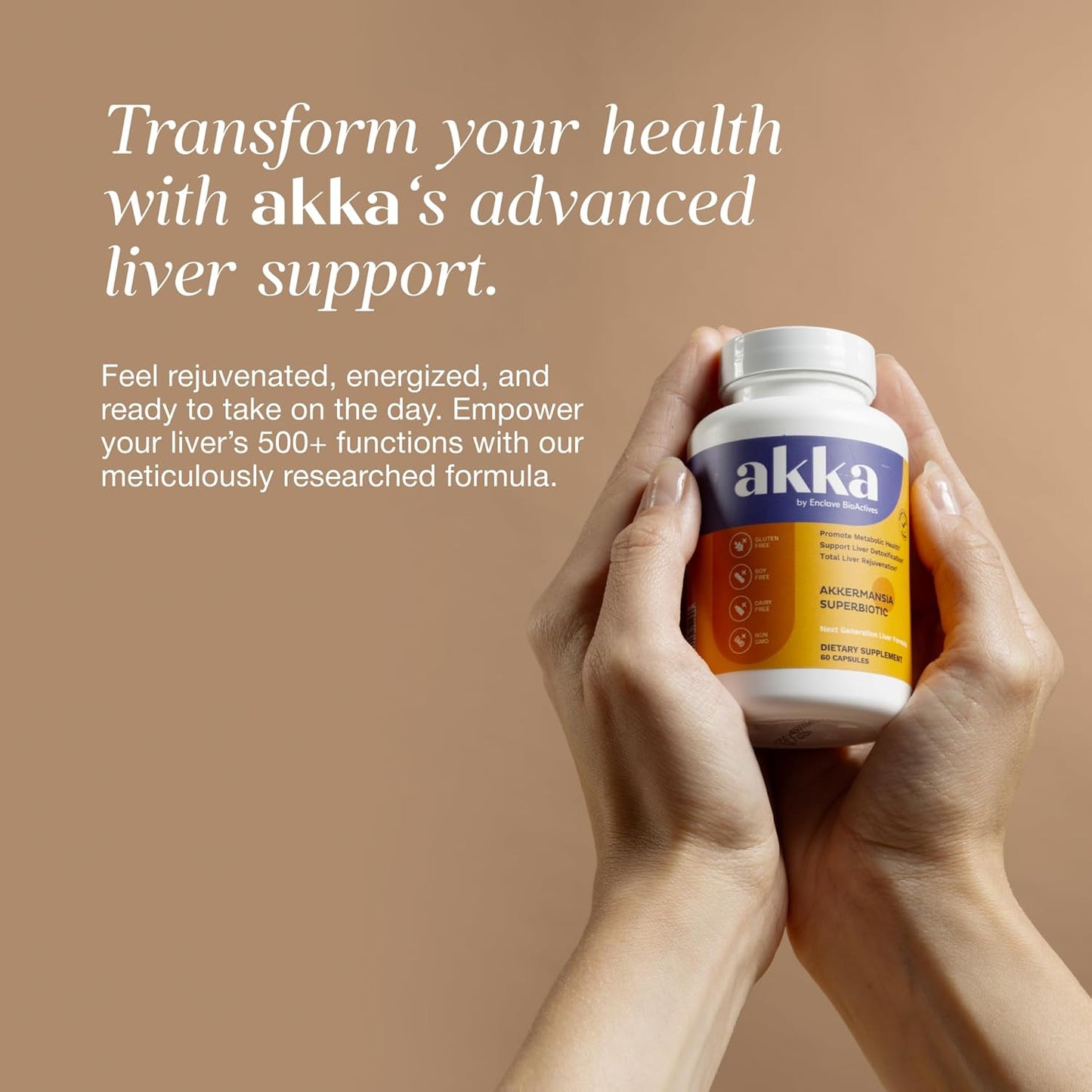 AKKA Premium Liver Cleanse Detox & Repair Superbiotic with Akkermansia: Liver Support Supplement for Vitality, Metabolism, and Immunity