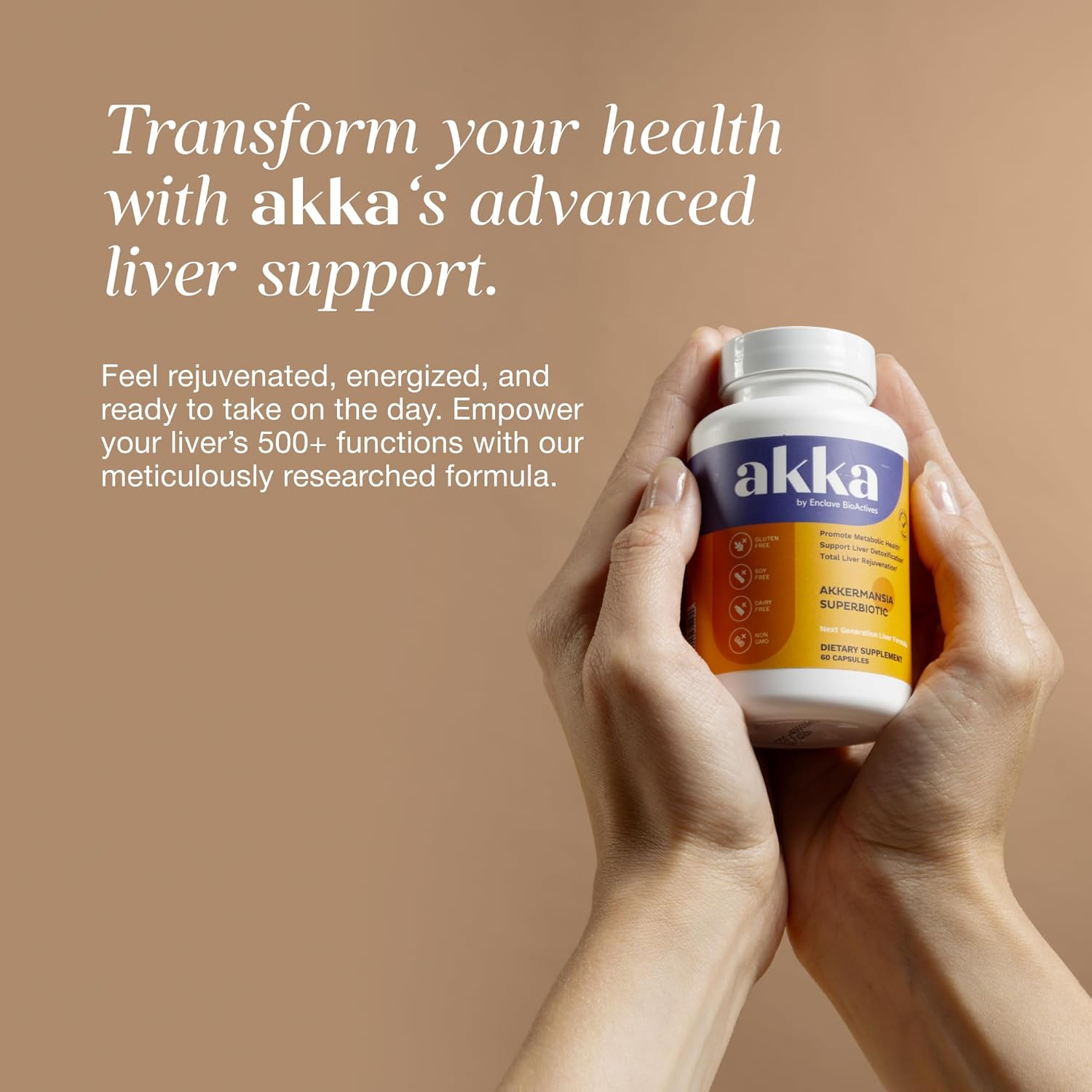 AKKA Premium Liver Cleanse Detox & Repair Superbiotic with Akkermansia: Liver Support Supplement for Vitality, Metabolism, and Immunity