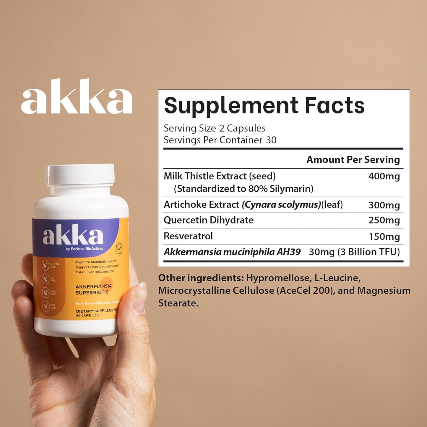 AKKA Premium Liver Cleanse Detox & Repair Superbiotic with Akkermansia: Liver Support Supplement for Vitality, Metabolism, and Immunity