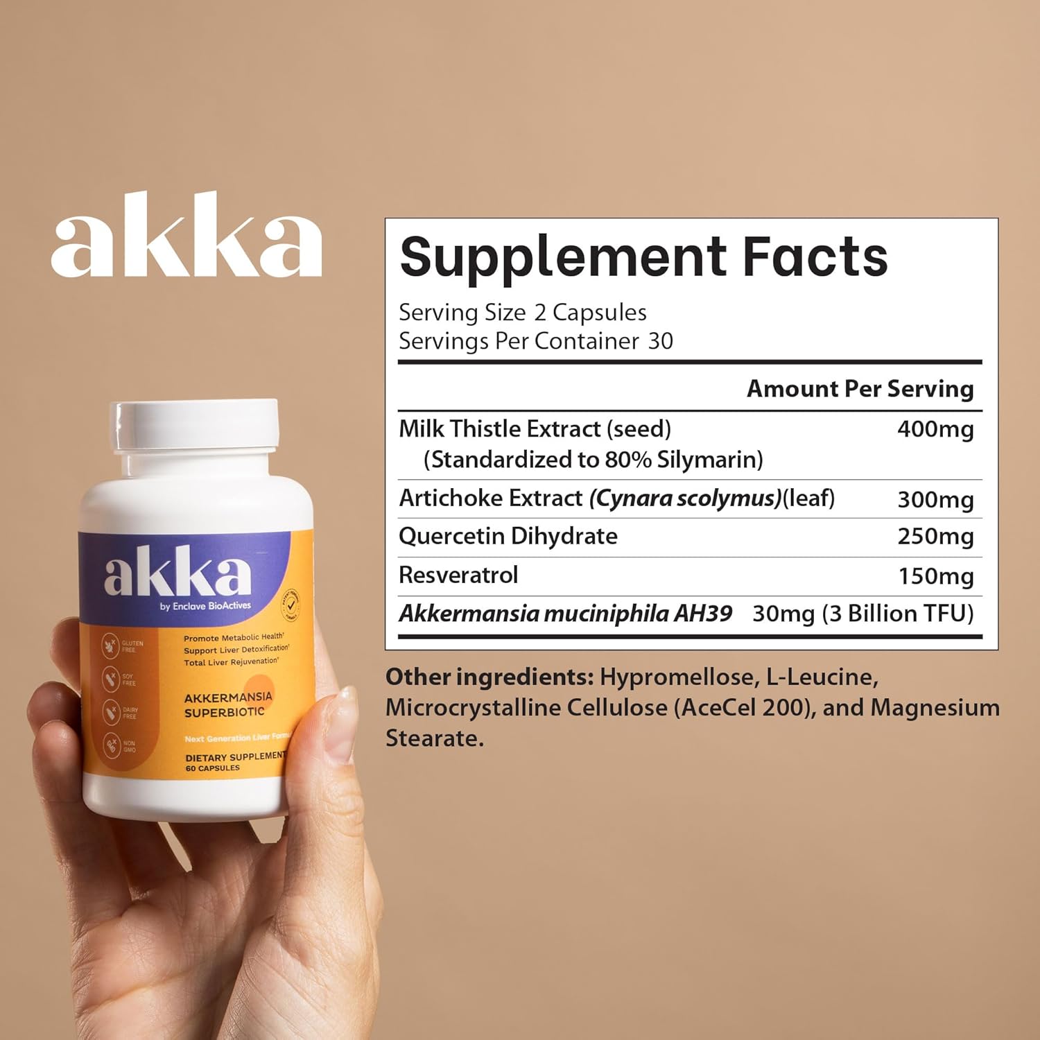 AKKA Premium Liver Cleanse Detox & Repair Superbiotic with Akkermansia: Liver Support Supplement for Vitality, Metabolism, and Immunity