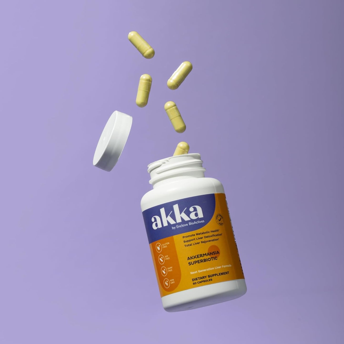 AKKA Premium Liver Cleanse Detox & Repair Superbiotic with Akkermansia: Liver Support Supplement for Vitality, Metabolism, and Immunity
