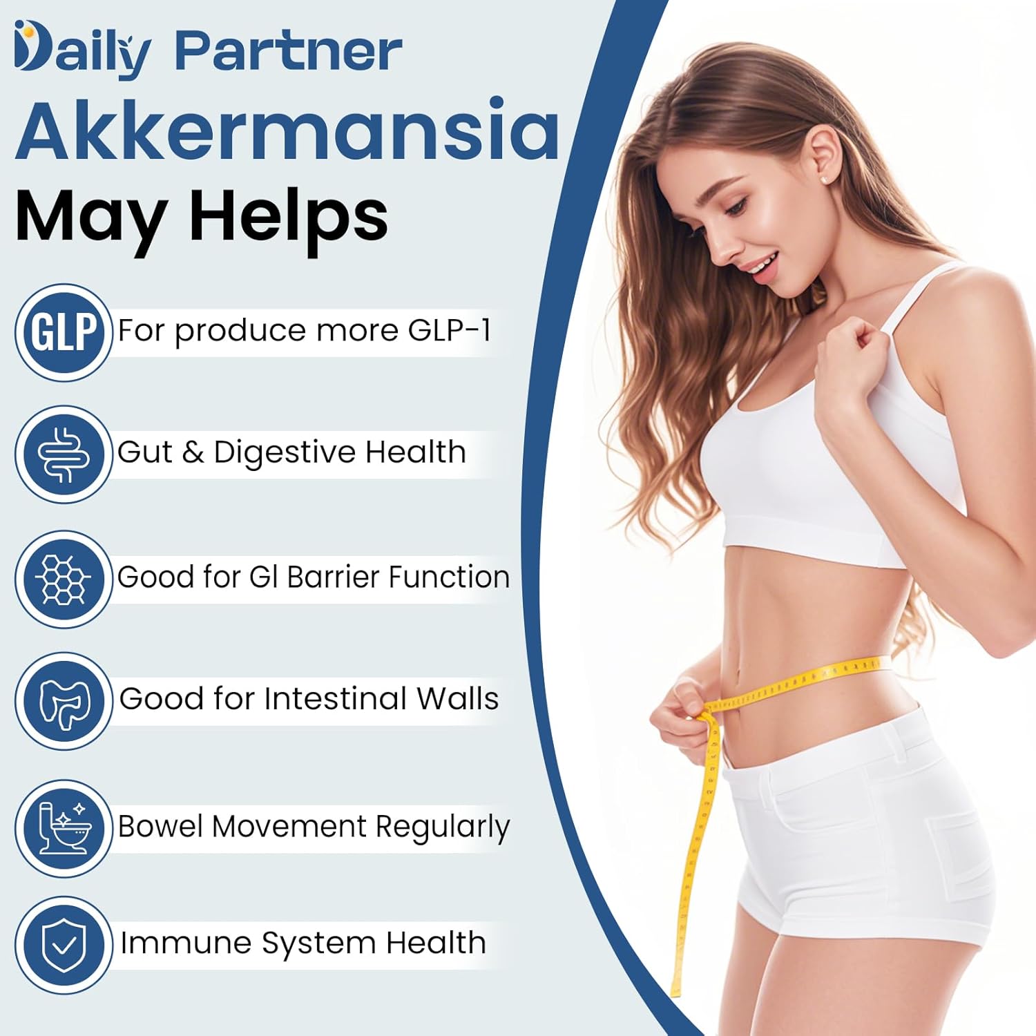 Akkermansia Probiotic with Butyrate for Digestive Health, 30 Billion CFU, 60 Count - Supports GLP-1 Production, Gut Health - Delayed Release Formula for Women & Men