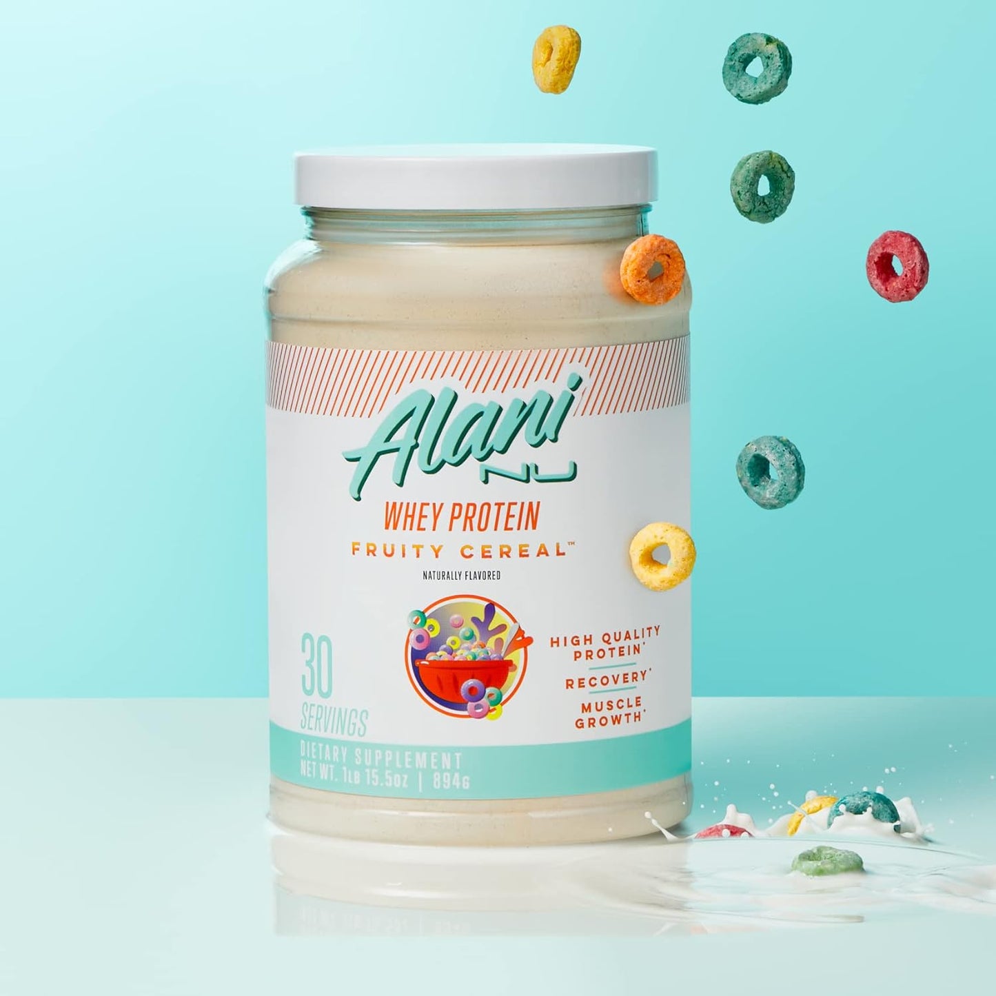 Alani Nu Fruity Cereal Whey Protein Powder: 23g Protein, Low Sugar, Digestive Enzymes, Meal Replacement - 30 Servings