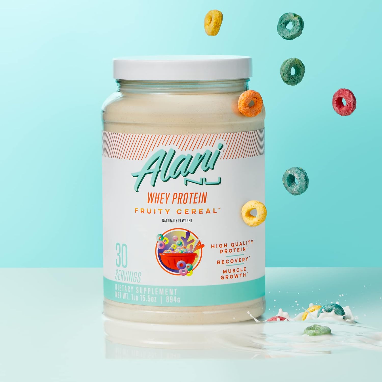 Alani Nu Fruity Cereal Whey Protein Powder: 23g Protein, Low Sugar, Digestive Enzymes, Meal Replacement - 30 Servings
