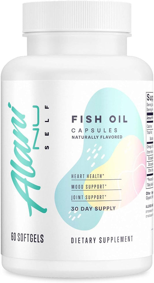 Alani Nu Omega 3 Fish Oil Softgels - 1500MG, 800mg EPA, 600mg DHA, Gluten-Free - 60 Count