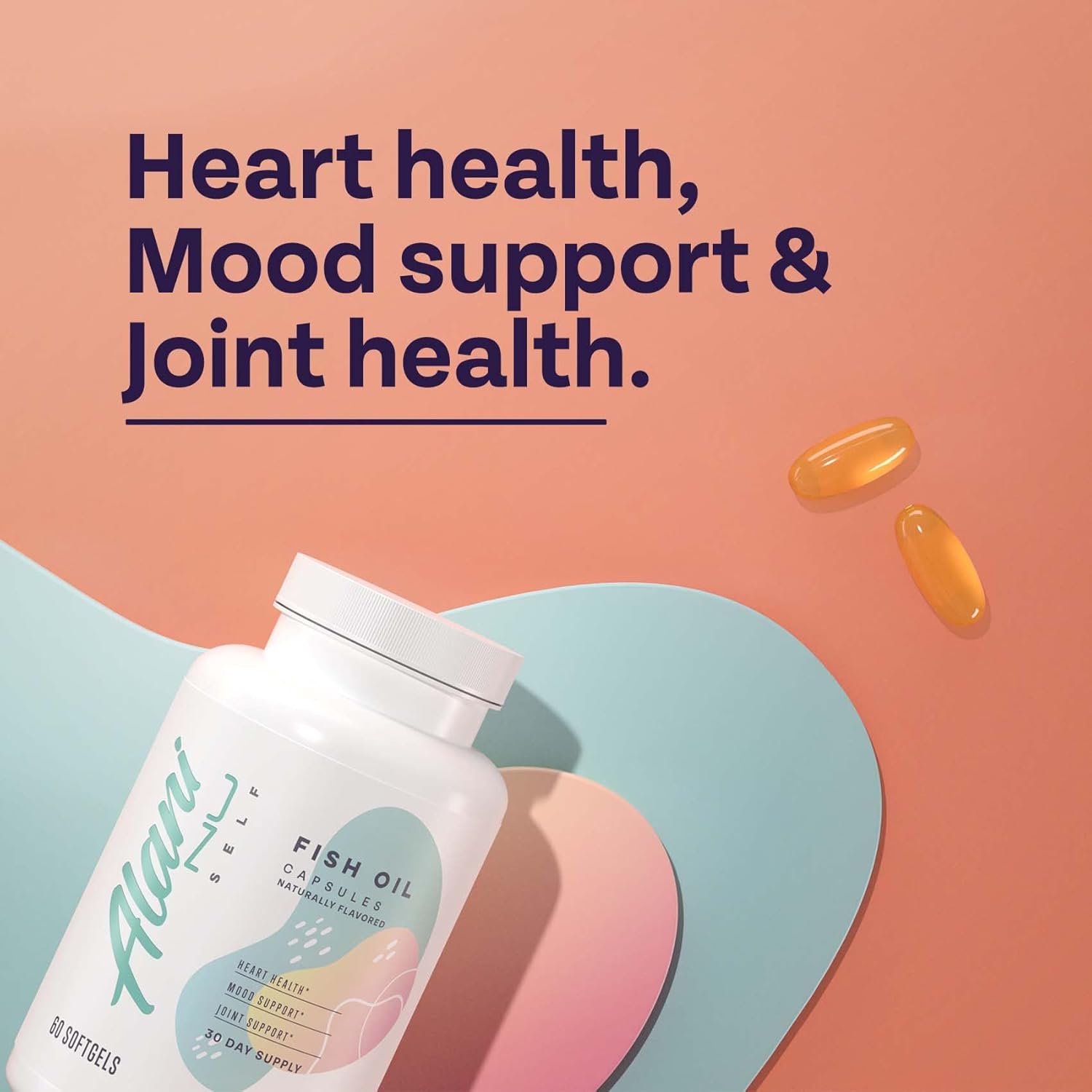 Alani Nu Omega 3 Fish Oil Softgels - 1500MG, 800mg EPA, 600mg DHA, Gluten-Free - 60 Count