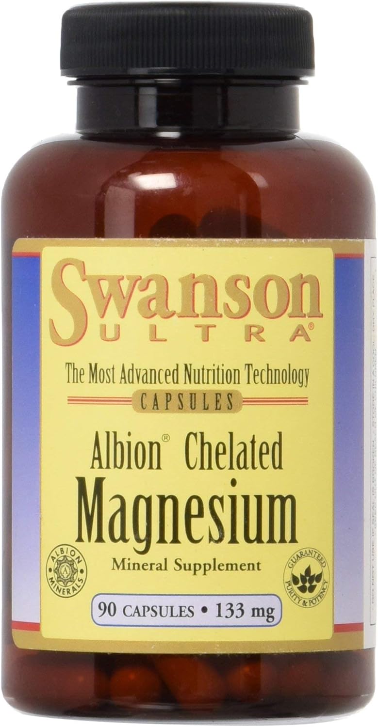 Albion Chelated Magnesium Capsules 133 mg - 90 Count by Swanson Ultra