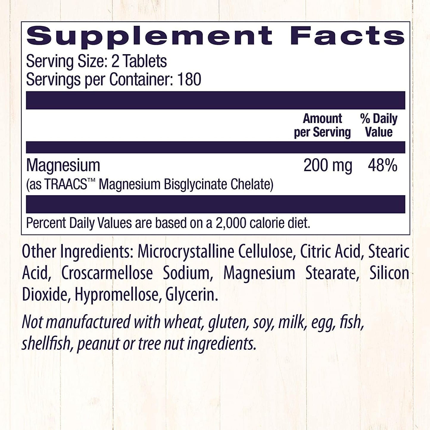 Albion Magnesium Bisglycinate Chelate (TRAACS) - Brain & Heart Health Support - Unbuffered Supplement - 360 Tablets