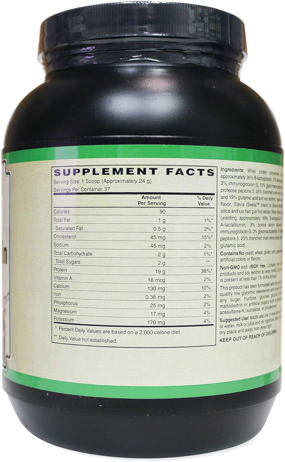 AlchePharma AP Vanilla Grass Fed Whey Protein: High Quality with PER 3.2, BV 100, PDCAAS 1.0 - 32 oz.