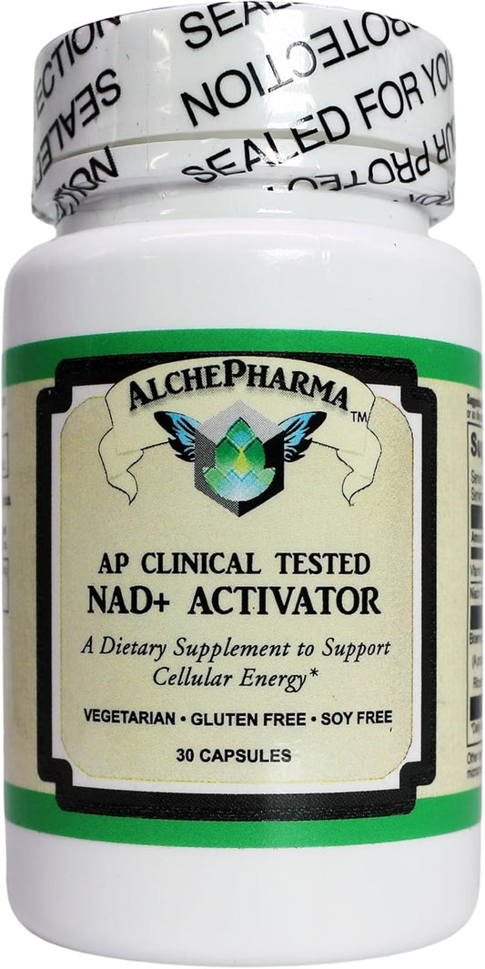 AlchePharma NAD+ Activator Capsules - Water Soluble Formula, Clinical Tested (30 Count)