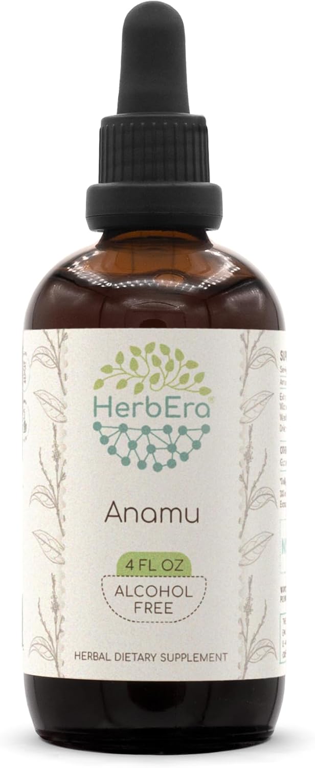 Alcohol-Free Anamu B120 Herbal Extract Tincture - 4 fl oz, Wildcrafted Jamaican Guinea Hen Weed Dried Herb