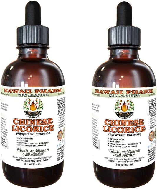 Alcohol-Free Chinese Licorice Root Liquid Extract - Natural Herbal Supplement - 4 oz - Hawaii Pharm