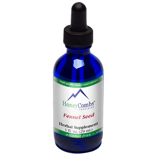 Alcohol-Free Fennel Seed Extract Liquid for Digestion & Organ Health - Cold Pressed Herbal Supplement, 1oz