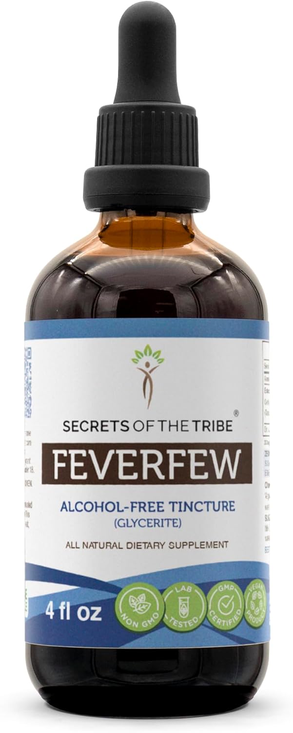 Alcohol-Free Feverfew Liquid Extract Tincture Supplement - 4 FL OZ