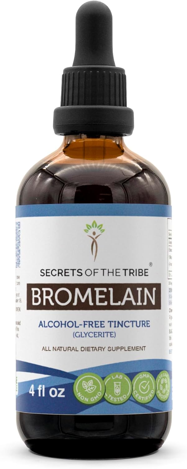 Alcohol-Free Wildcrafted Bromelain Tincture Extract - Pineapple (Ananas Comosus) - 4 FL OZ