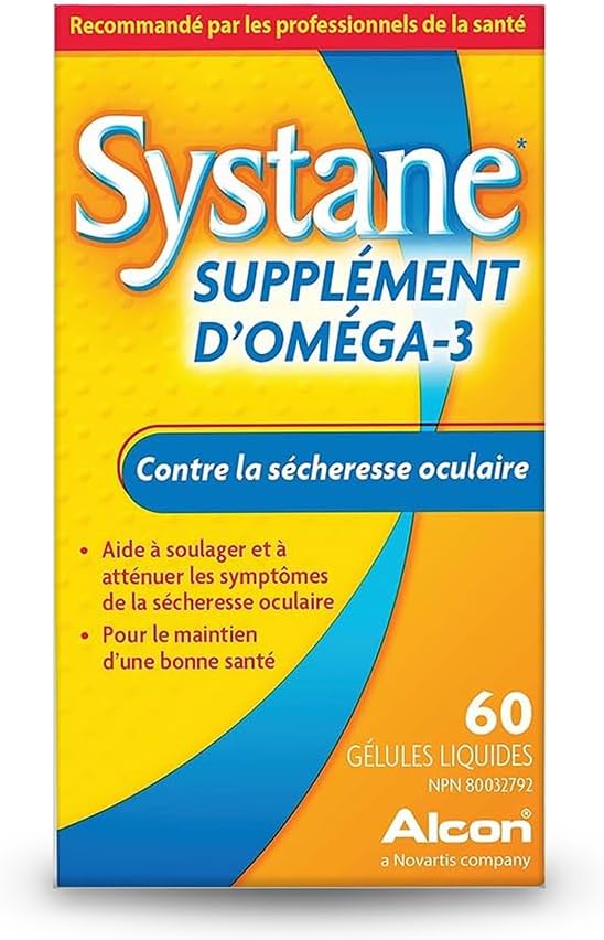 Alcon Systane Omega-3 Vitamin Softgel for Healthy Tears - 60 Count
