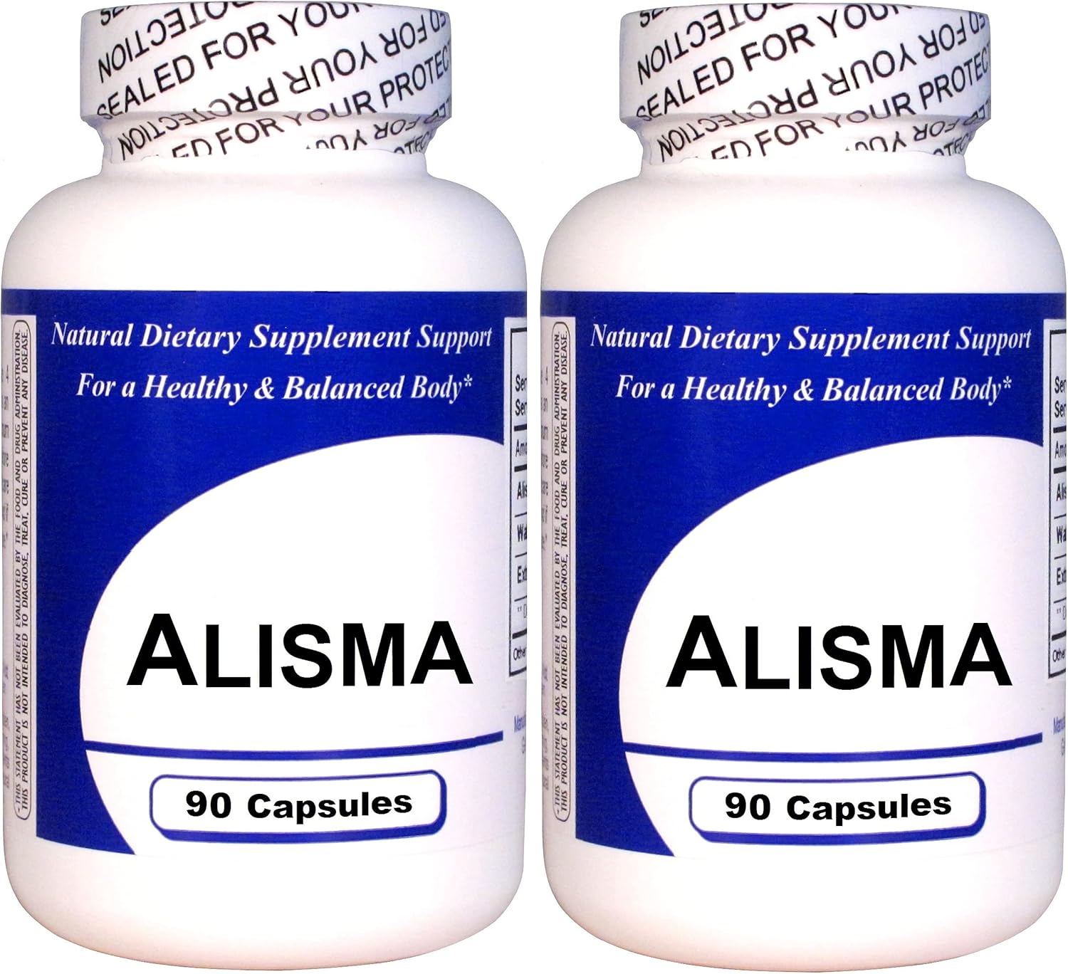 Alisma 90 Capsules Concentrated Herbal Extract - Dietary Supplement 2 Pack - Get Well Natural, LLC