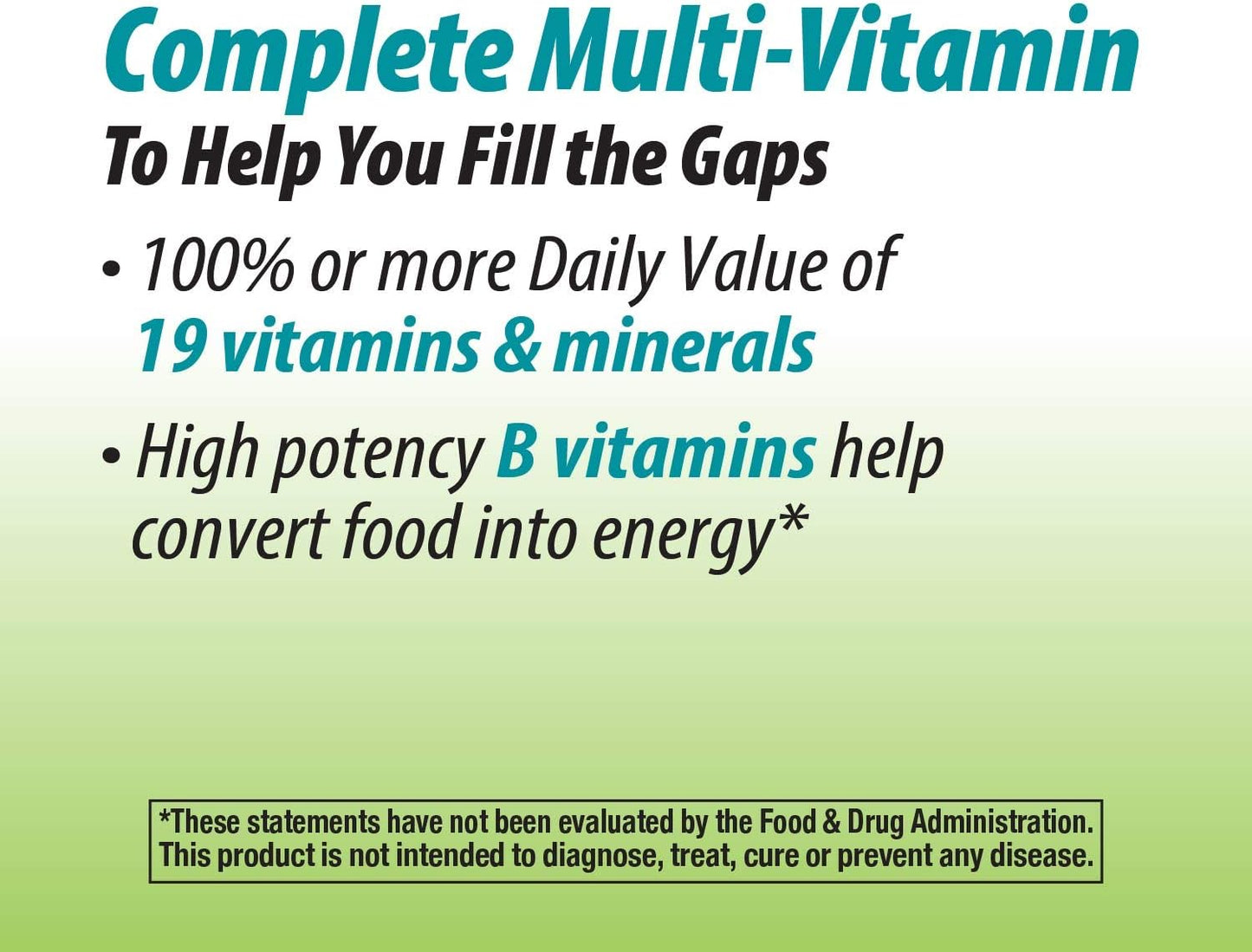 Alive! Garden Goodness Men's Multivitamin with High Potency B-Vitamins, 60 Tablets - Includes One Serving of Veggies and Fruits