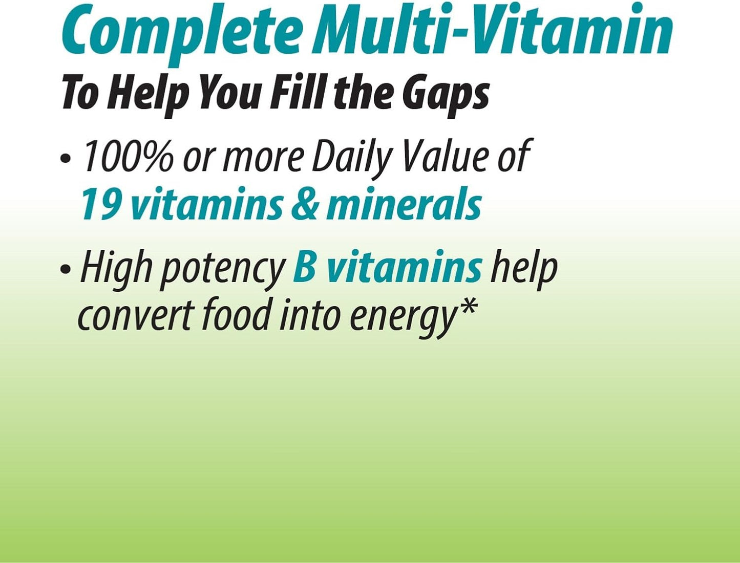 Alive! Garden Goodness Men's Multivitamin with High Potency B-Vitamins, 60 Tablets - Includes One Serving of Veggies and Fruits