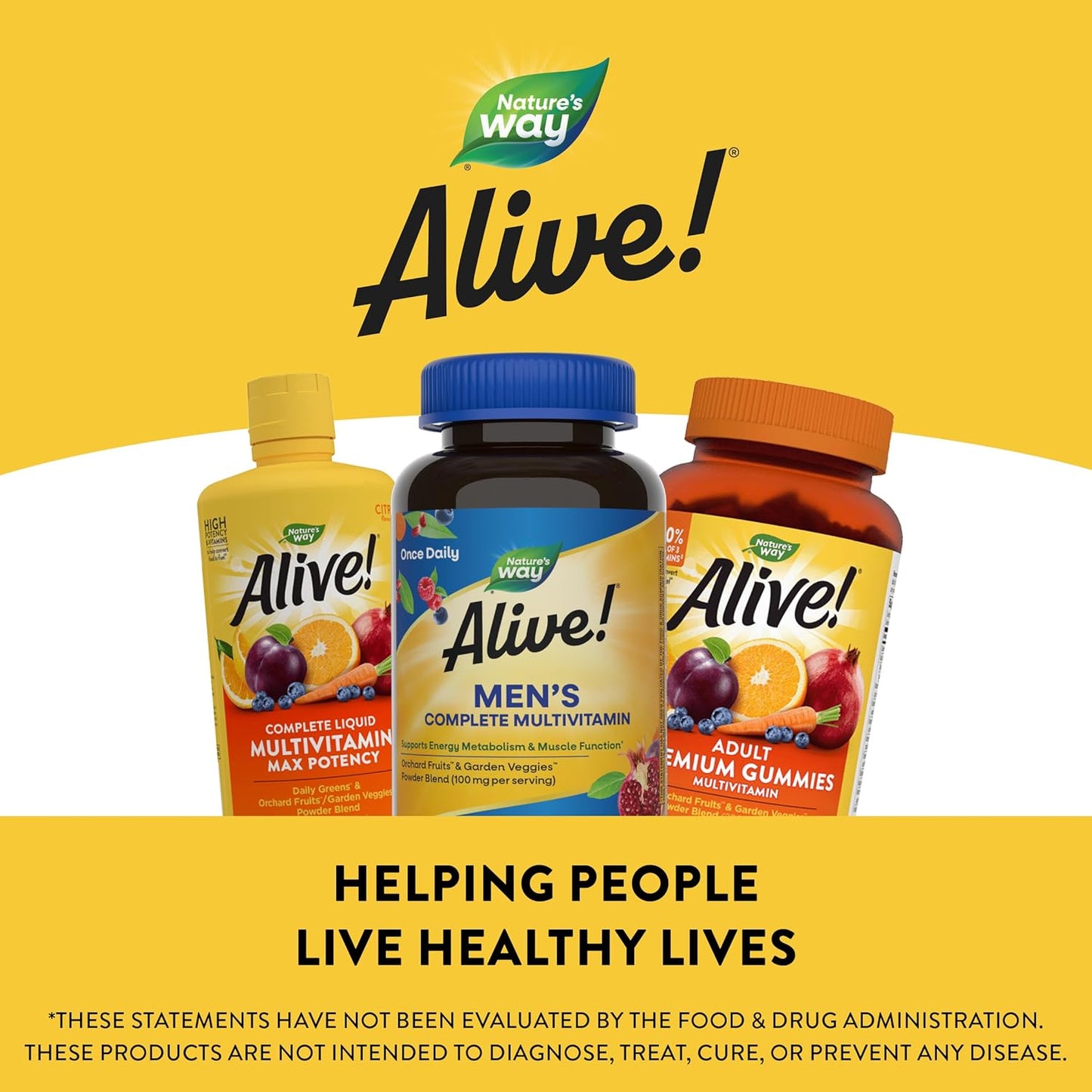 Alive! Men's Complete Daily Multivitamin for Energy & Muscle Function, 130 Tablets