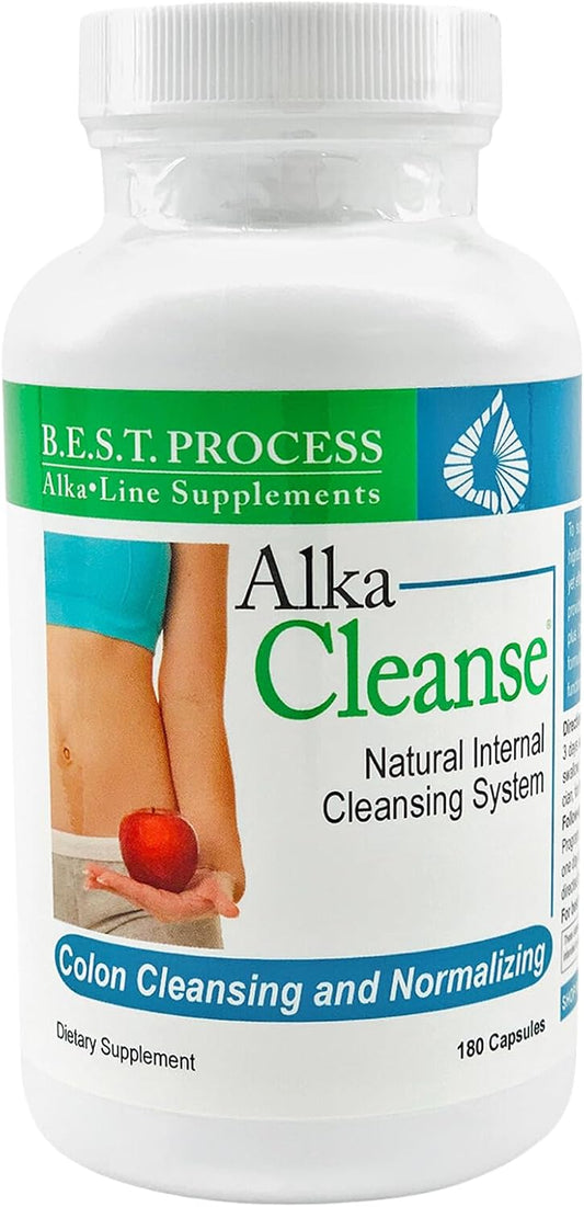 Alka•Cleanse Herbal Detox Colon Cleanse & Digestive Formula - Psyllium Husk, Probiotics, Enzymes & Herbs (2 Pack)