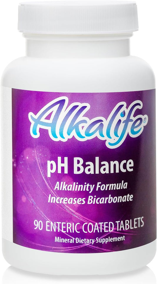 Alkalife pH Balance Pills - Patented Alkaline Sodium & Potassium Bicarbonate Supplement - Neutralize Acid, Balance pH, Immune Support - 90 Tablets