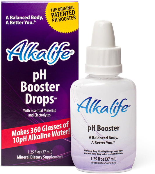 Alkalife pH Booster Drops | Patented Alkaline Water Booster for Immune Support & Overall Wellness - 1.25oz