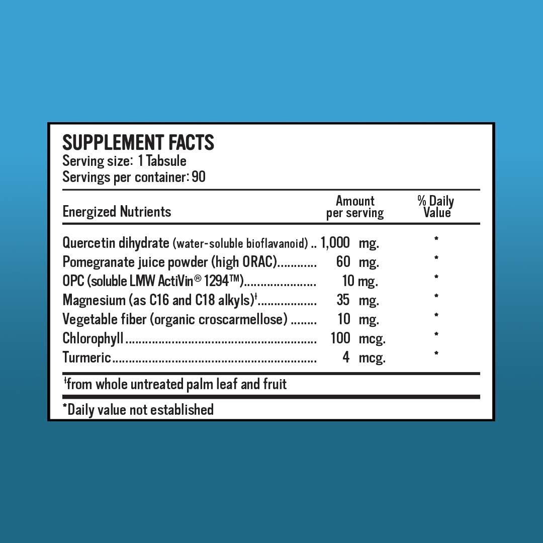 Alkaline for Life Quercetin 1000mg Supplement with Pomegranate Juice Powder - Supports Relief and Repair - 90 Tablets