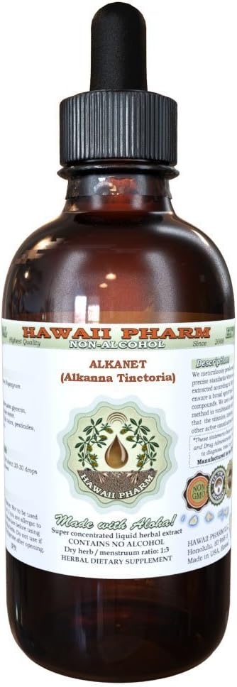 Alkanet Alcohol-Free Liquid Extract - Natural Herbal Supplement 2oz - Hawaii Pharm