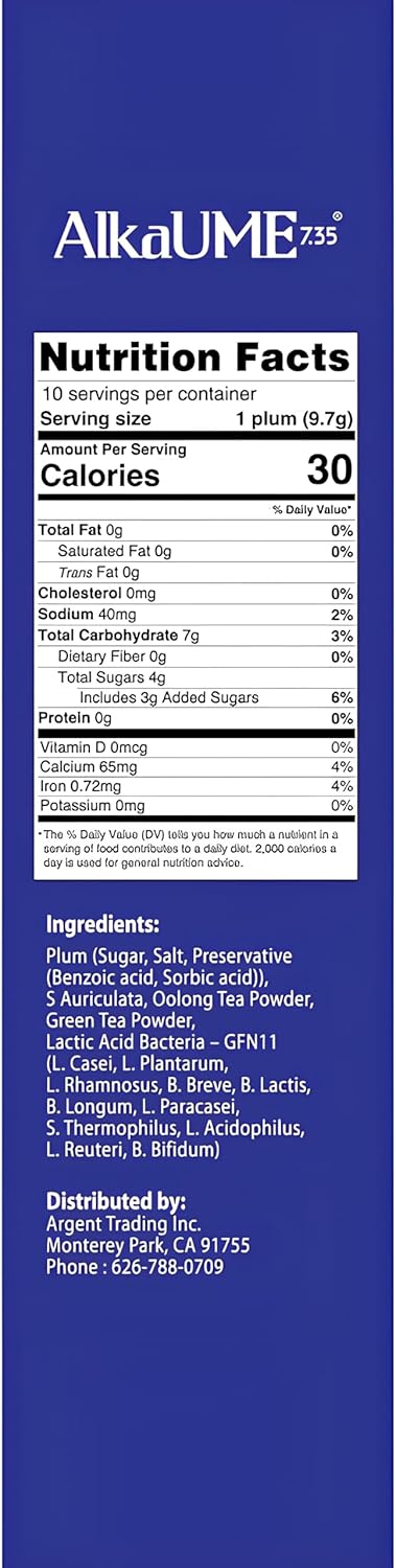 Alkaume 7.35 Umeboshi Cleanse Detox Natural Fruit Plum for Cleansing and Detoxification