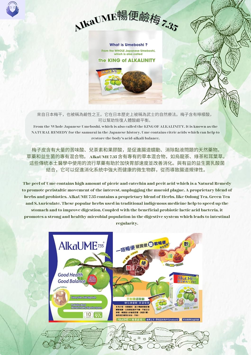 Alkaume 7.35 Umeboshi Cleanse Detox Natural Fruit Plum for Cleansing and Detoxification