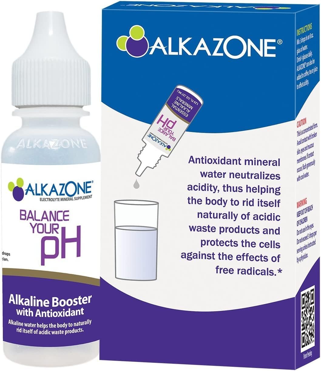 AlkaZone Alkaline pH Booster Drops 1.25 fl oz - 3 Pack for pH Balance