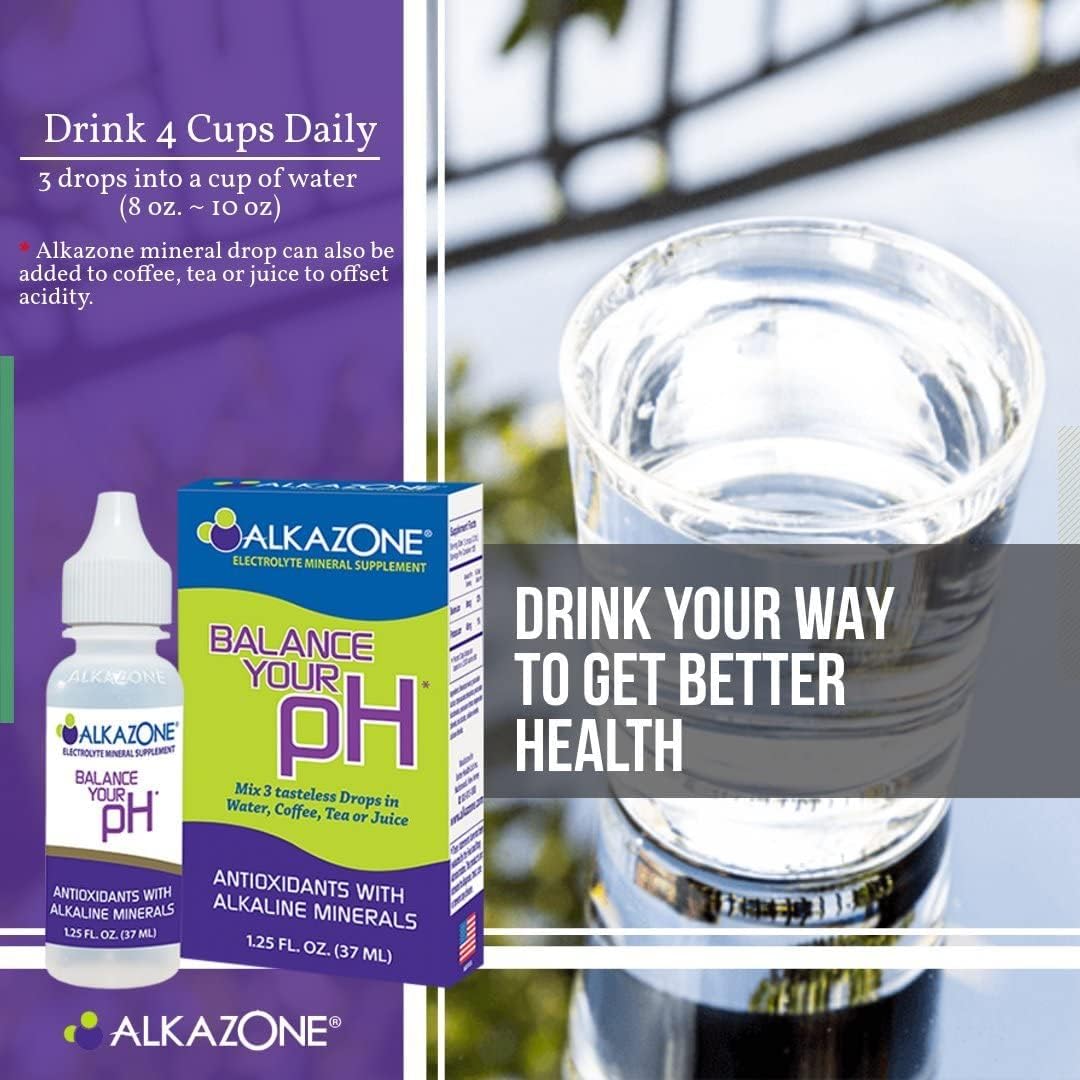 AlkaZone Alkaline pH Booster Drops 1.25 fl oz - 3 Pack for pH Balance