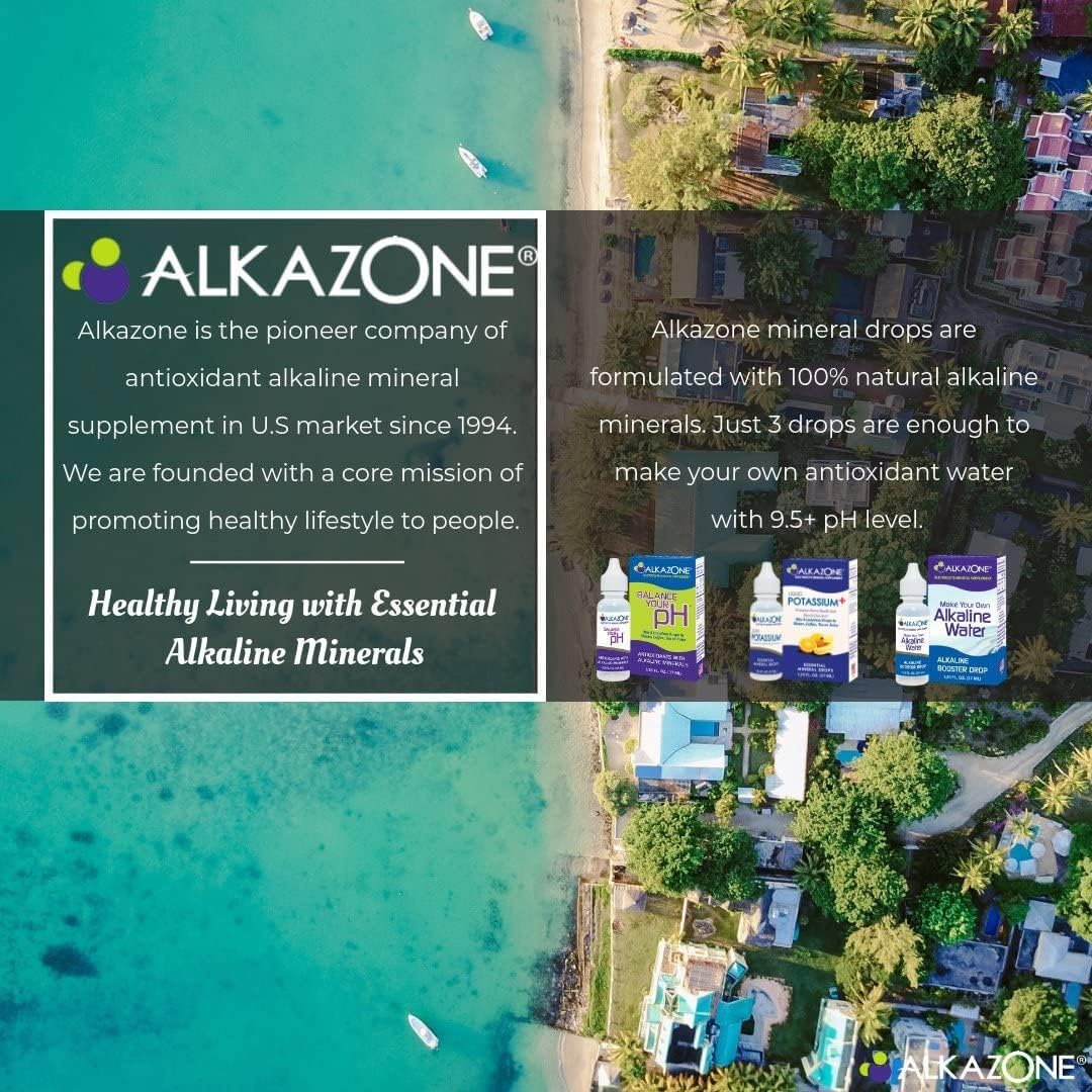 AlkaZone Alkaline pH Booster Drops 1.25 fl oz - 3 Pack for pH Balance