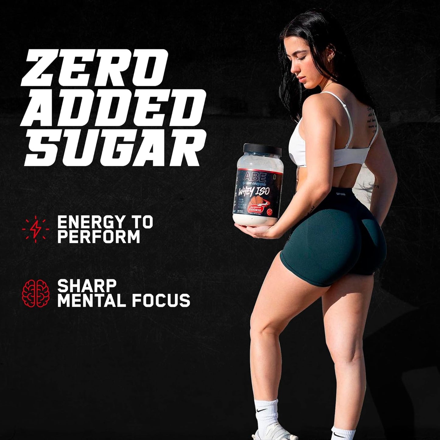 All Black Everything 25g Whey Protein Powder | Airplane Cookie Flavor | 27 Servings | Whey Protein Isolate with MCTs | Low Carb & Sugar