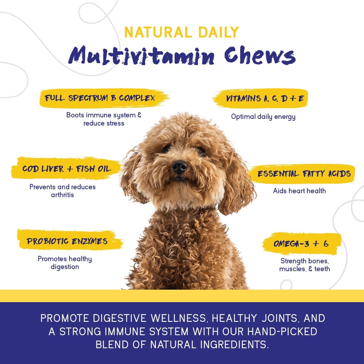 All-in-One Dog Multivitamin with 32 Nutrients, Probiotics, and Omega Fish Oil - Boost Digestive, Immune, Skin, and Coat Health - 30 Soft Chews