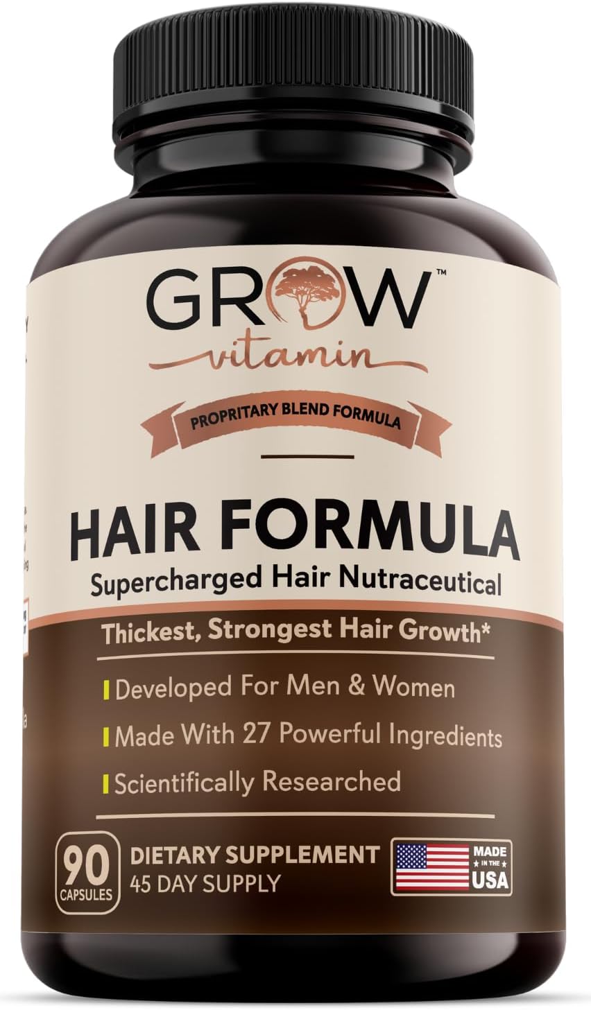 All in One Hair Growth Supplement with Biotin, Saw Palmetto, DHT Blocker, and Trace Minerals - Hair, Skin, and Nails Formula for Men and Women - 90 Capsules
