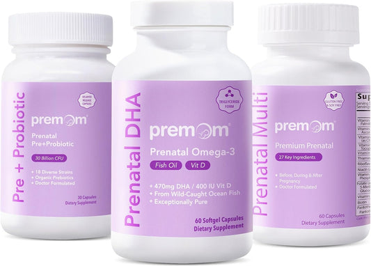 All-in-One Prenatal Supplement with Probiotics, DHA Fish Oil, and Vitamin Formula
