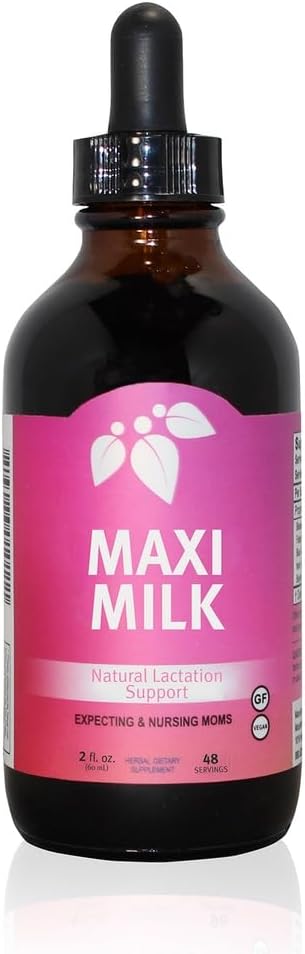 All-Natural 2 oz Lactation Supplement for Breastfeeding Moms - Mountain Meadow Herbs Maxi-Milk - Boost Milk Supply