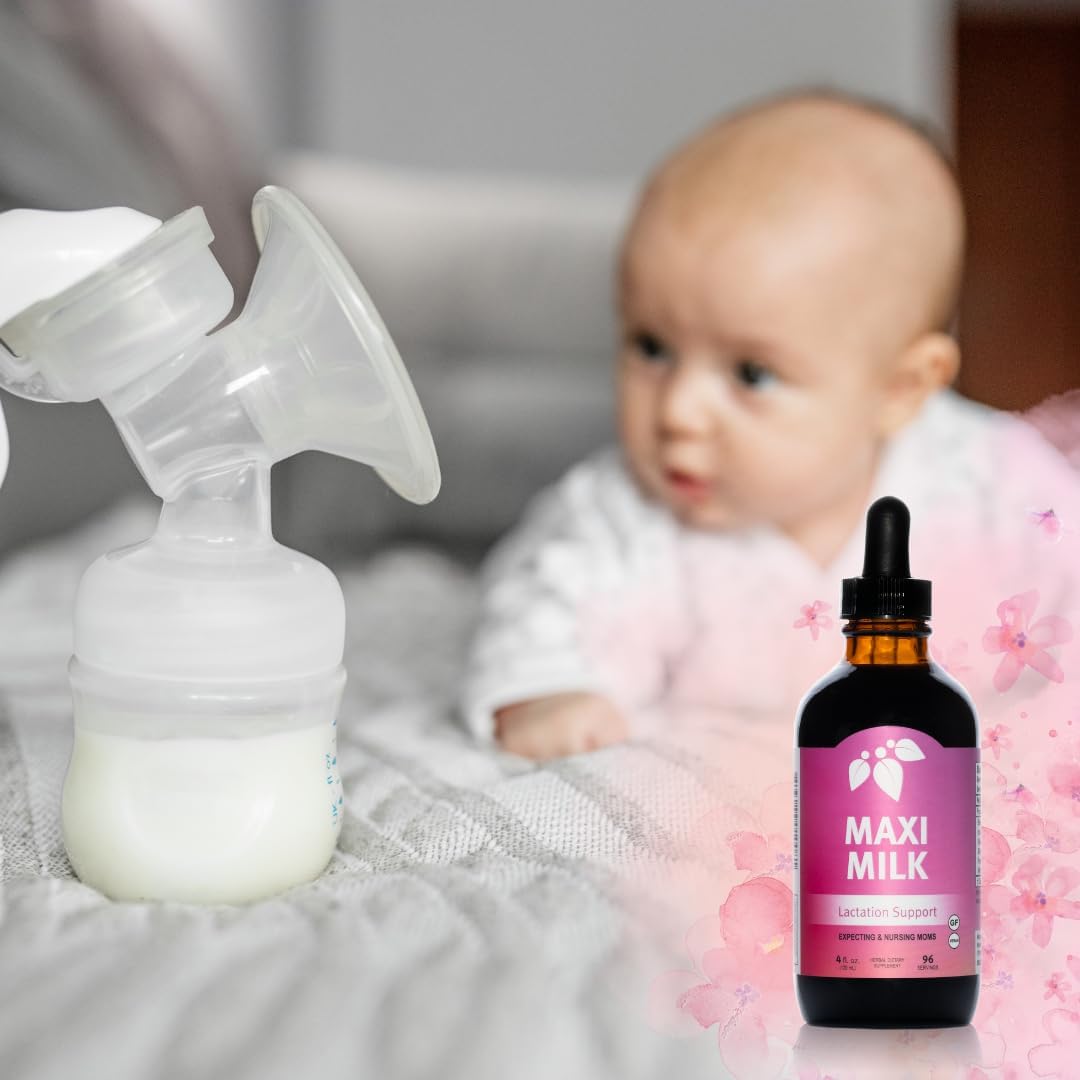 All-Natural 2 oz Lactation Supplement for Breastfeeding Moms - Mountain Meadow Herbs Maxi-Milk - Boost Milk Supply