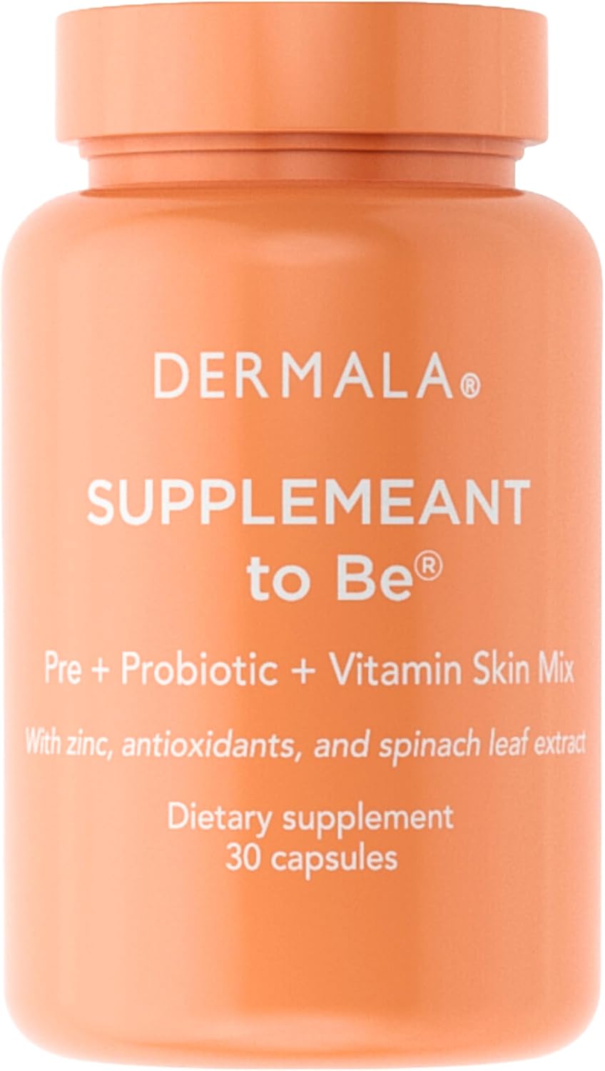 All-Natural Acne Supplement with Prebiotics, Probiotics, and Vitamins for Clear, Radiant Skin - Dermala #FOBO SUPPLEMEANT
