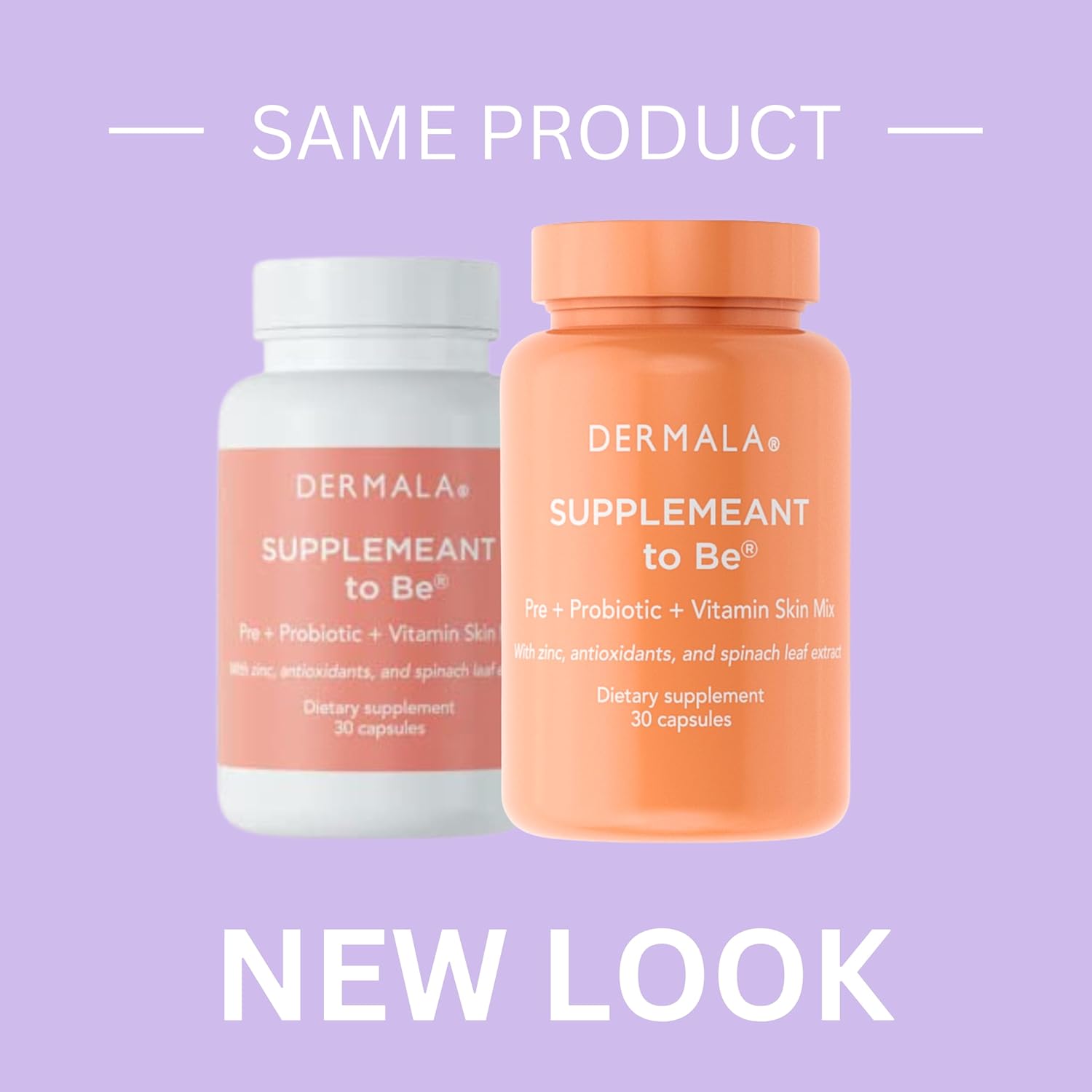 All-Natural Acne Supplement with Prebiotics, Probiotics, and Vitamins for Clear, Radiant Skin - Dermala #FOBO SUPPLEMEANT