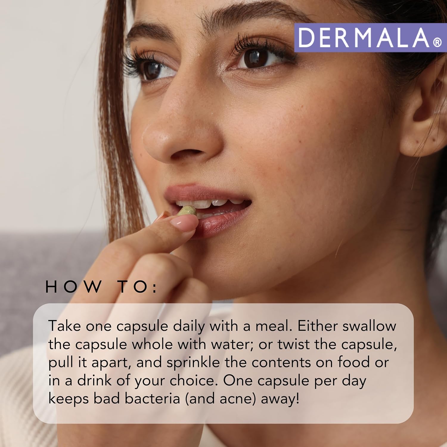 All-Natural Acne Supplement with Prebiotics, Probiotics, and Vitamins for Clear, Radiant Skin - Dermala #FOBO SUPPLEMEANT