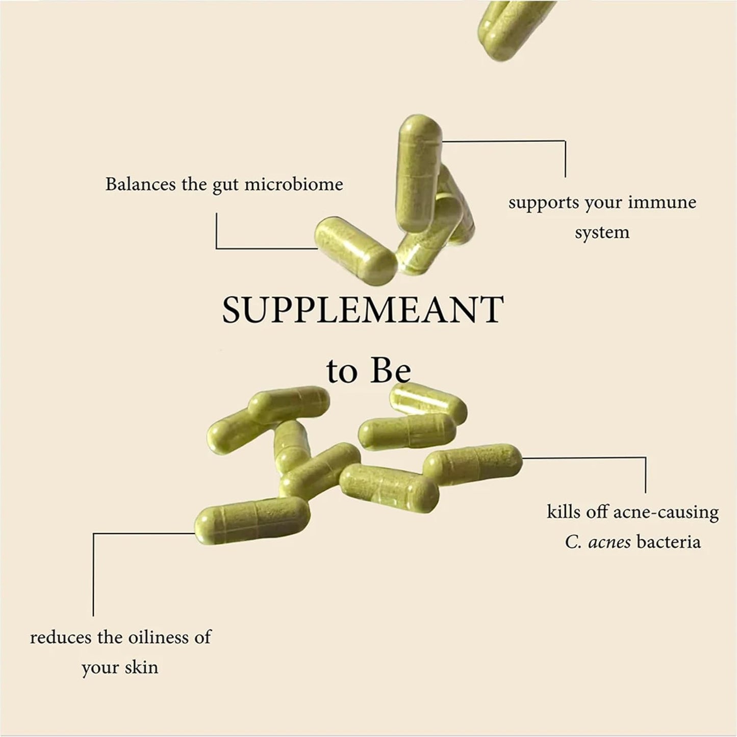 All-Natural Acne Supplement with Prebiotics, Probiotics, and Vitamins for Clear, Radiant Skin - Dermala #FOBO SUPPLEMEANT