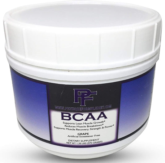 All Natural BCAA Powder with Glutamine & Stevia Sweetening - Grape Flavor, Caffeine & Sucralose Free