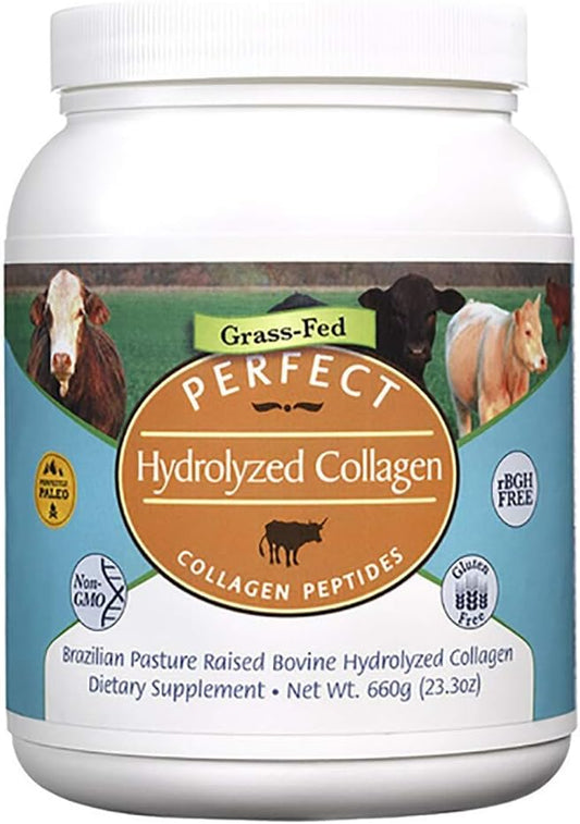 All Natural Brazilian Pasture Raised Hydrolyzed Collagen Powder 660g - Promotes Healthy Skin - 2 Pack