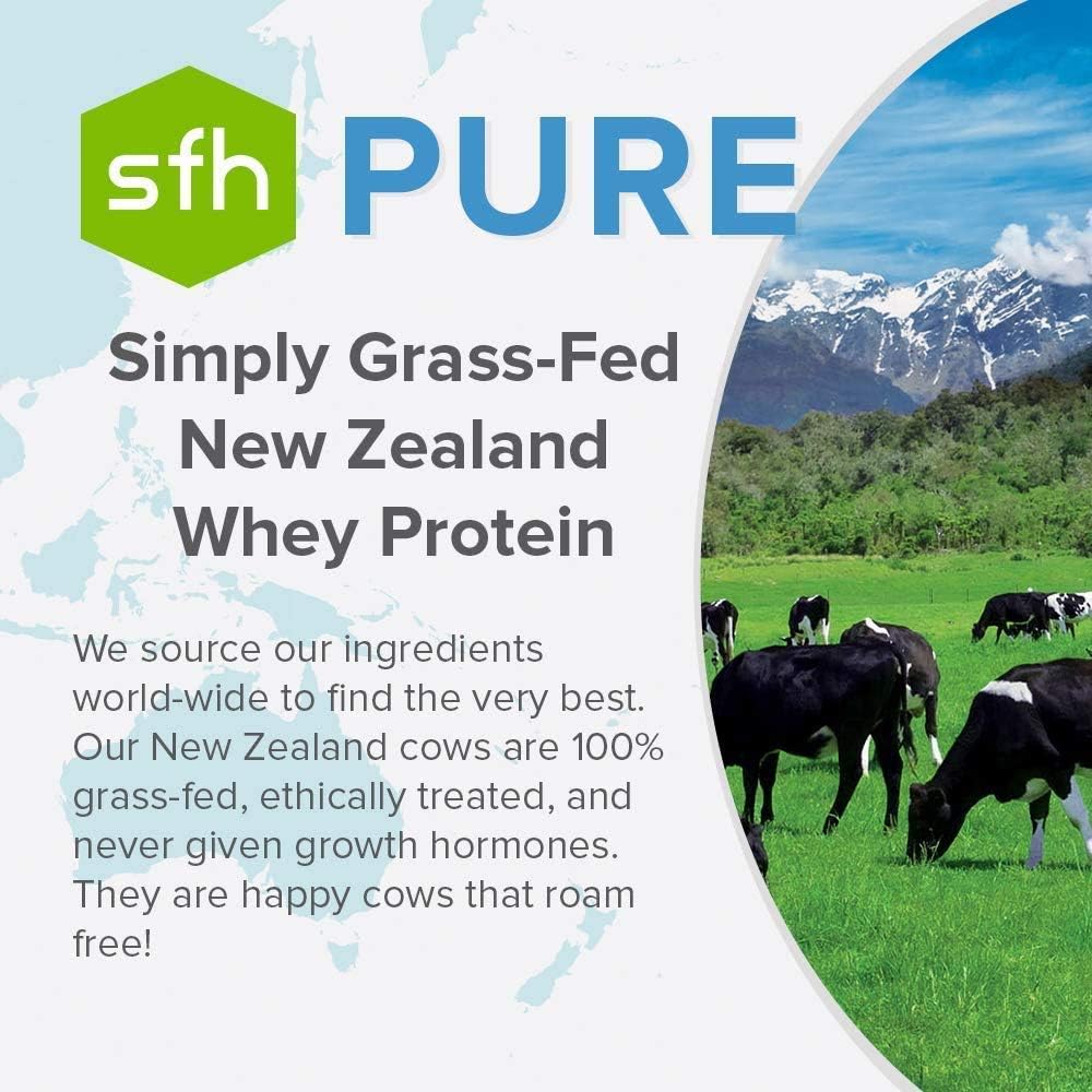 All Natural Chocolate Grass Fed Whey Protein Powder - Non-GMO, Soy & Gluten Free - Best Tasting - 31.6 oz