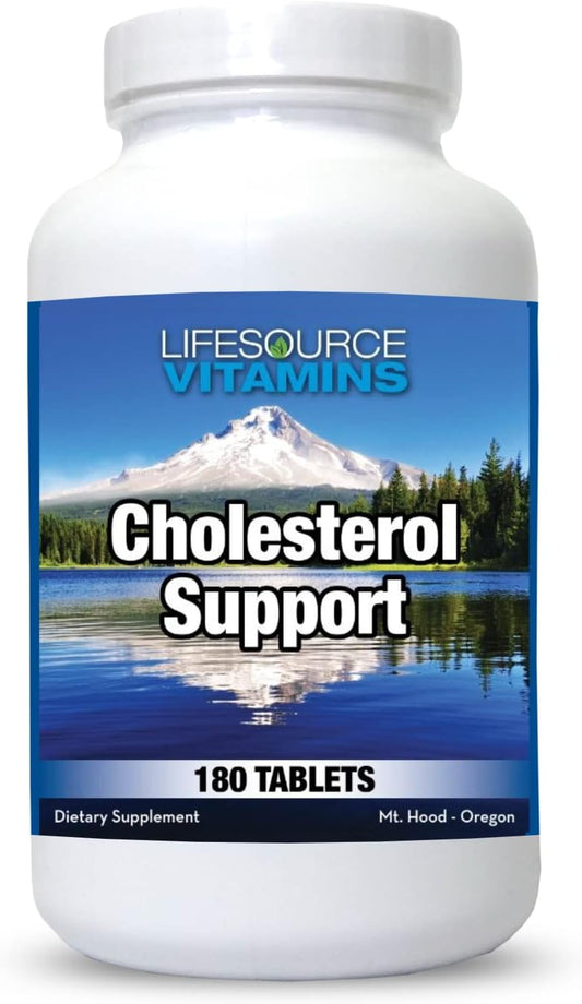 All Natural Cholesterol Support Supplement with 28 Synergistic Ingredients - Promotes Heart and Cardiovascular Health - 180 Tablets
